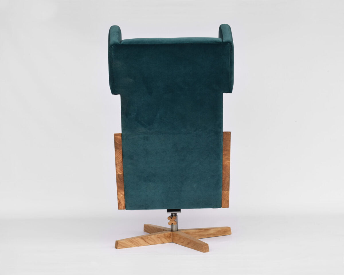 wygodny obrotowy fotel do salonu, fotel wypoczynkowy, designerski fotel