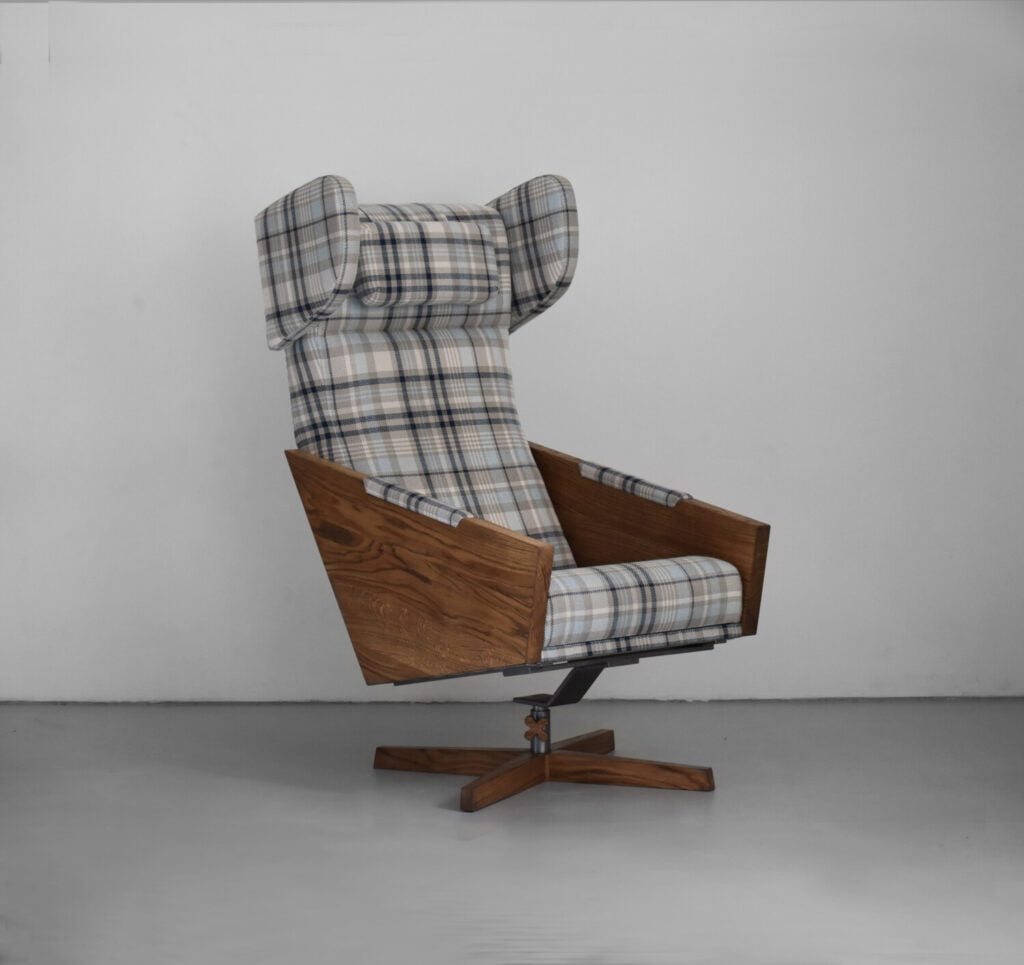 fotel w kratę, fotel obrotowy, nowoczesny fotel do salonu, oryginalny fotel w kratę , bauhause style, scandi style